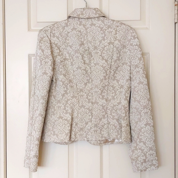 NWOT. The Limited Fully lined gold jacquard blazer with jeweled buttons. - Picture 2 of 8